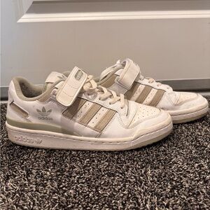 Adidas mens White and Tan Sneakers sage